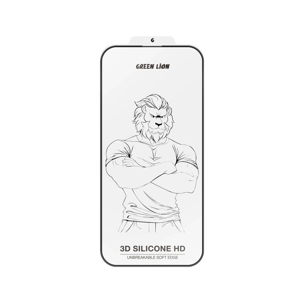 Green Lion 3d Silicone Plus High Definition Edge Glass Iphone 16 Plus – image 2