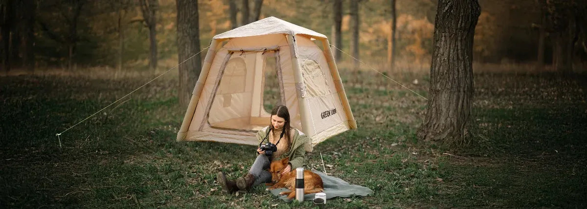 Green Lion Gt 3x Inflatable Camping Tent Beige – image 3