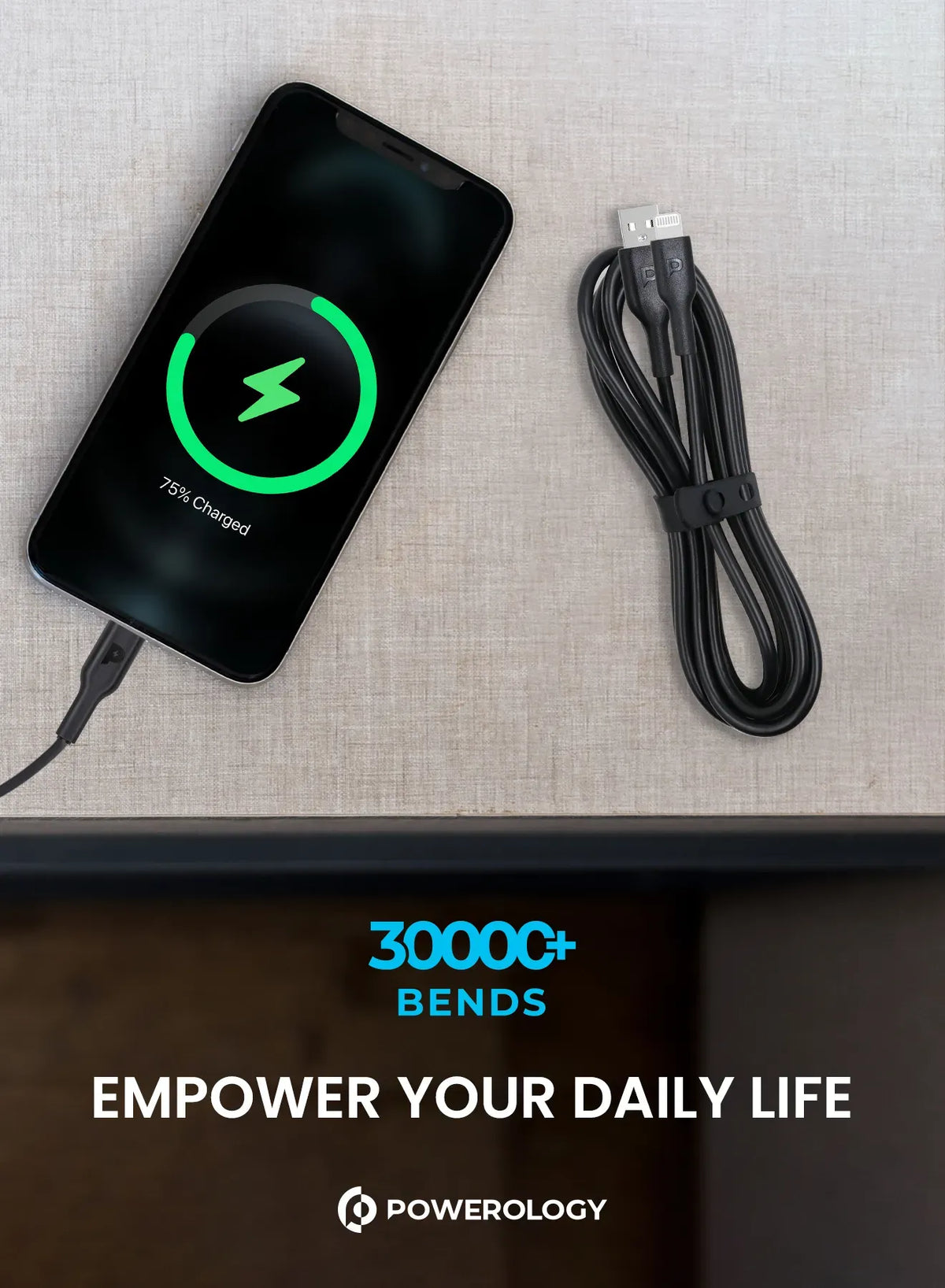Powerology TPEUSB-A To Lightning Data Sync And Charge 1.2 m - Black – image 12