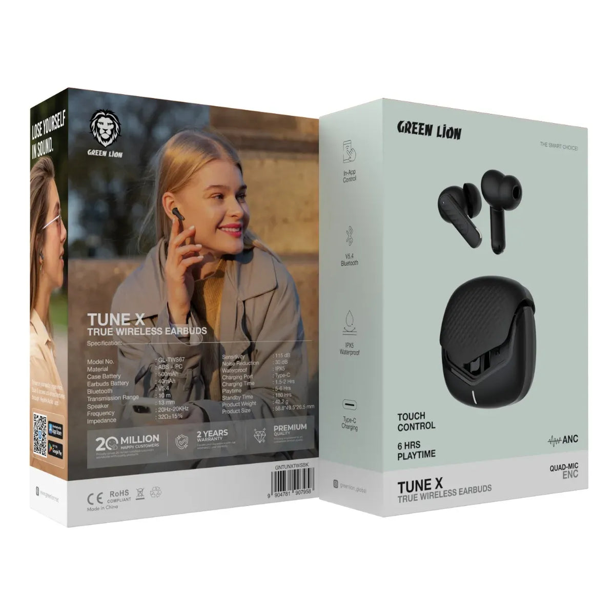 Green Lion Tune XTrue Wireless Earbuds - Black – image 7