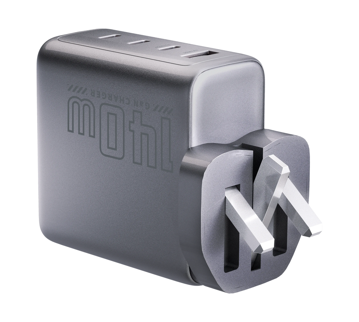 Powerology Voltflow Ga N Wall Charger PD 140 W with USB-C-C Cable - Black – image 5