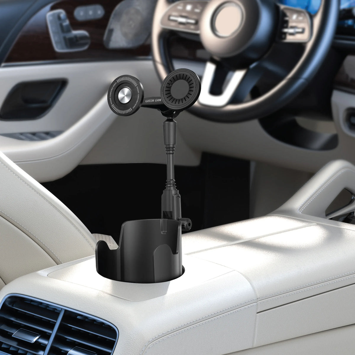 Green Lion Duo Mag 2 in 1 Car Cup Holder Black – image 3