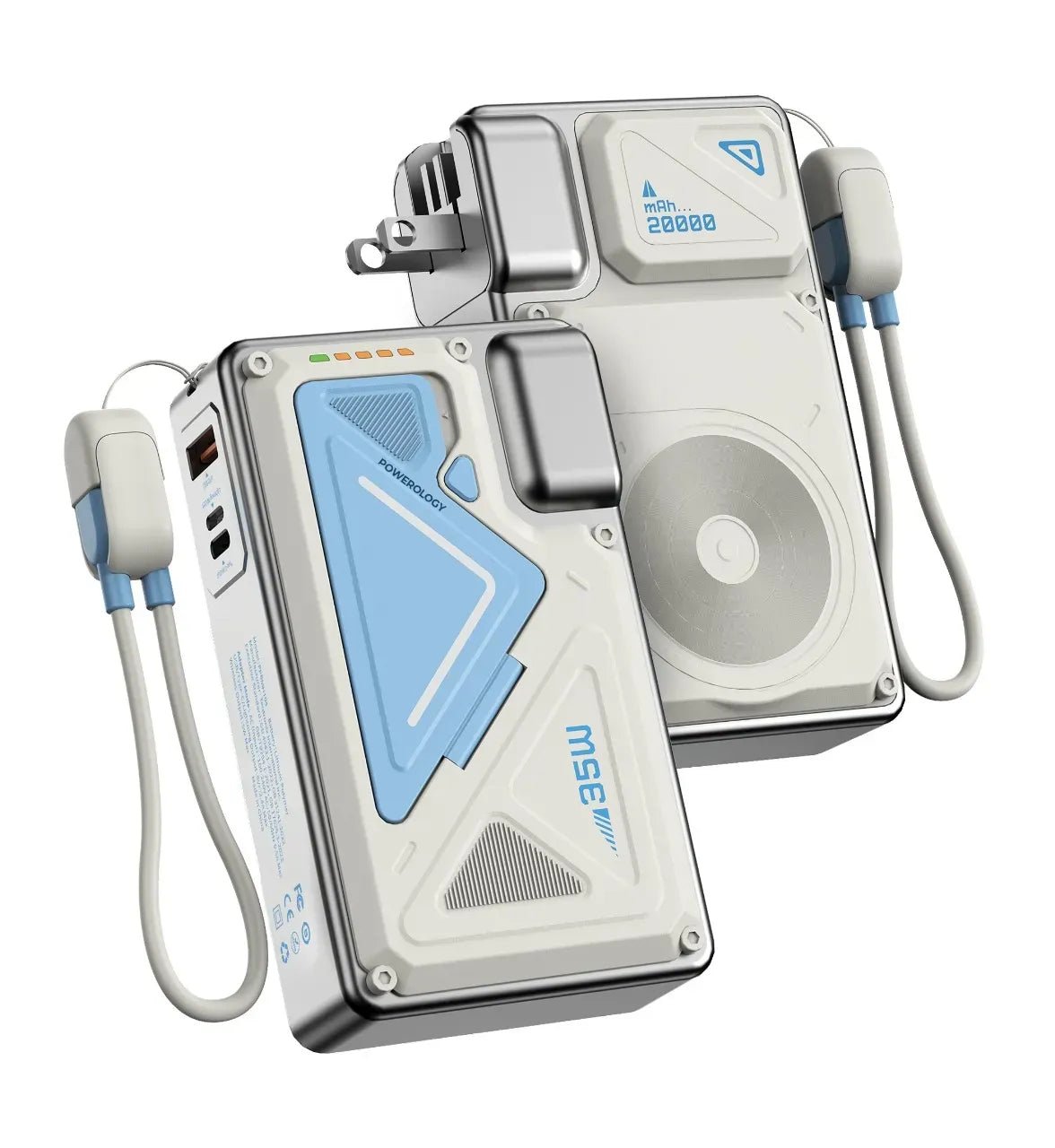 Powerology Wall Charger Mag Safe Power Bank 20000 m Ah PD 35 W - White – image 2