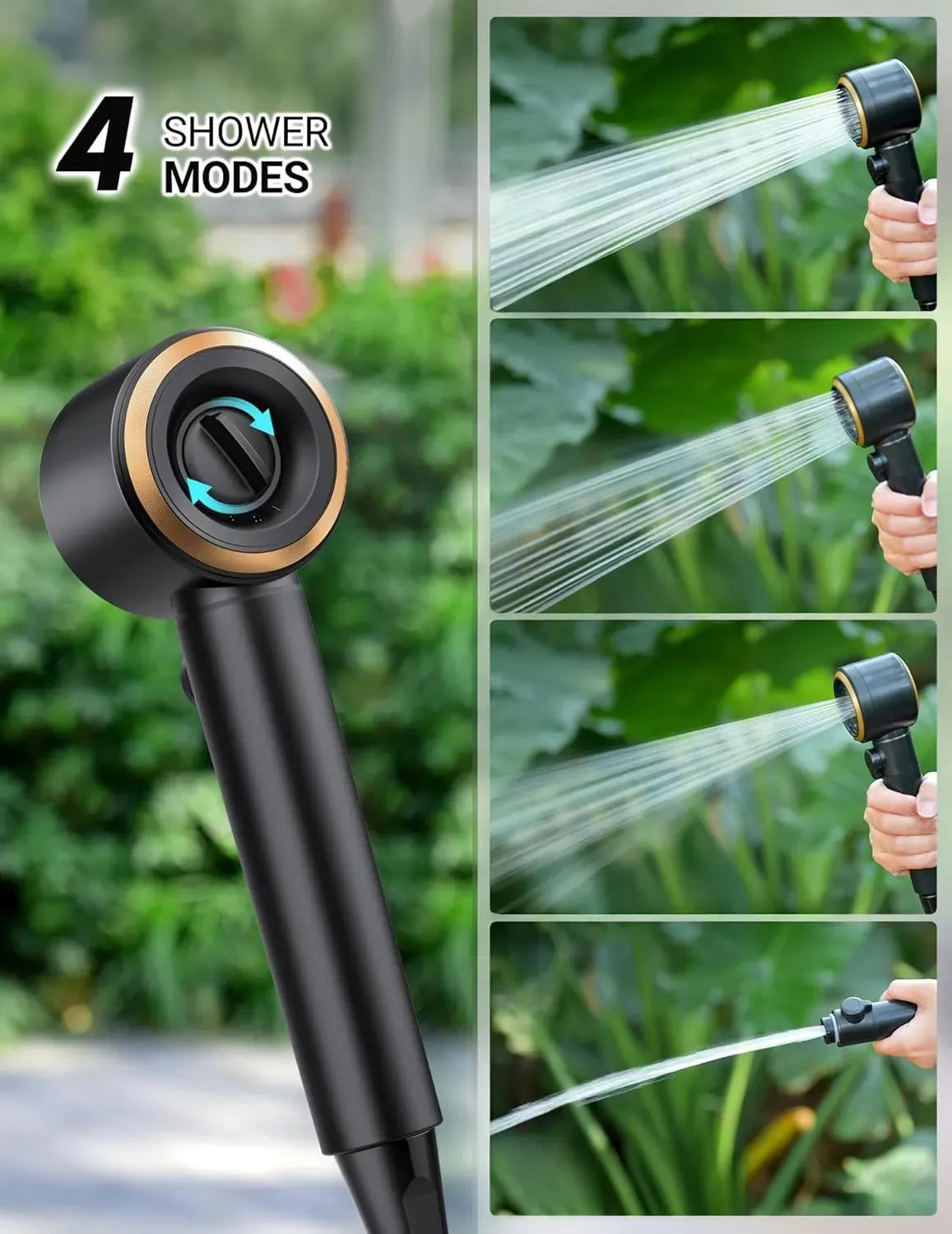 Green Lion Camping Shower with Intelligent Digital Display Black – image 2