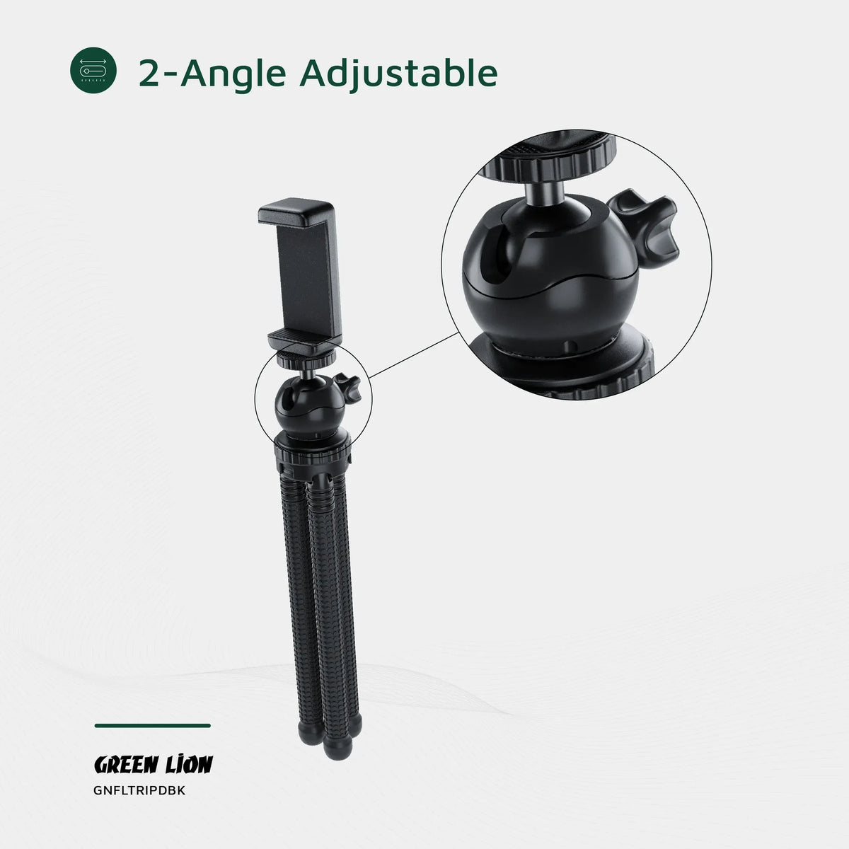 Green Lion Flexible Tripod with Foam Grips Black – image 5