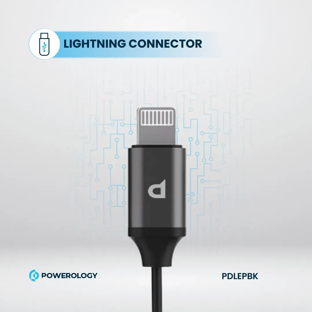 Powerology Stereo Earphone Lightning Connector 1.2 m/4 ft - Black – image 6