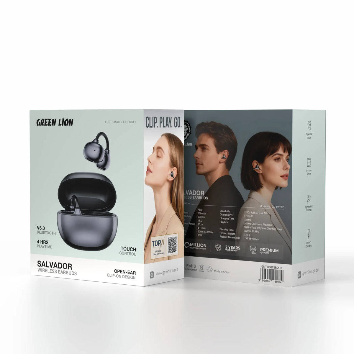 Green Lion SALVADOR Wireless Earbuds - Grey – image 5