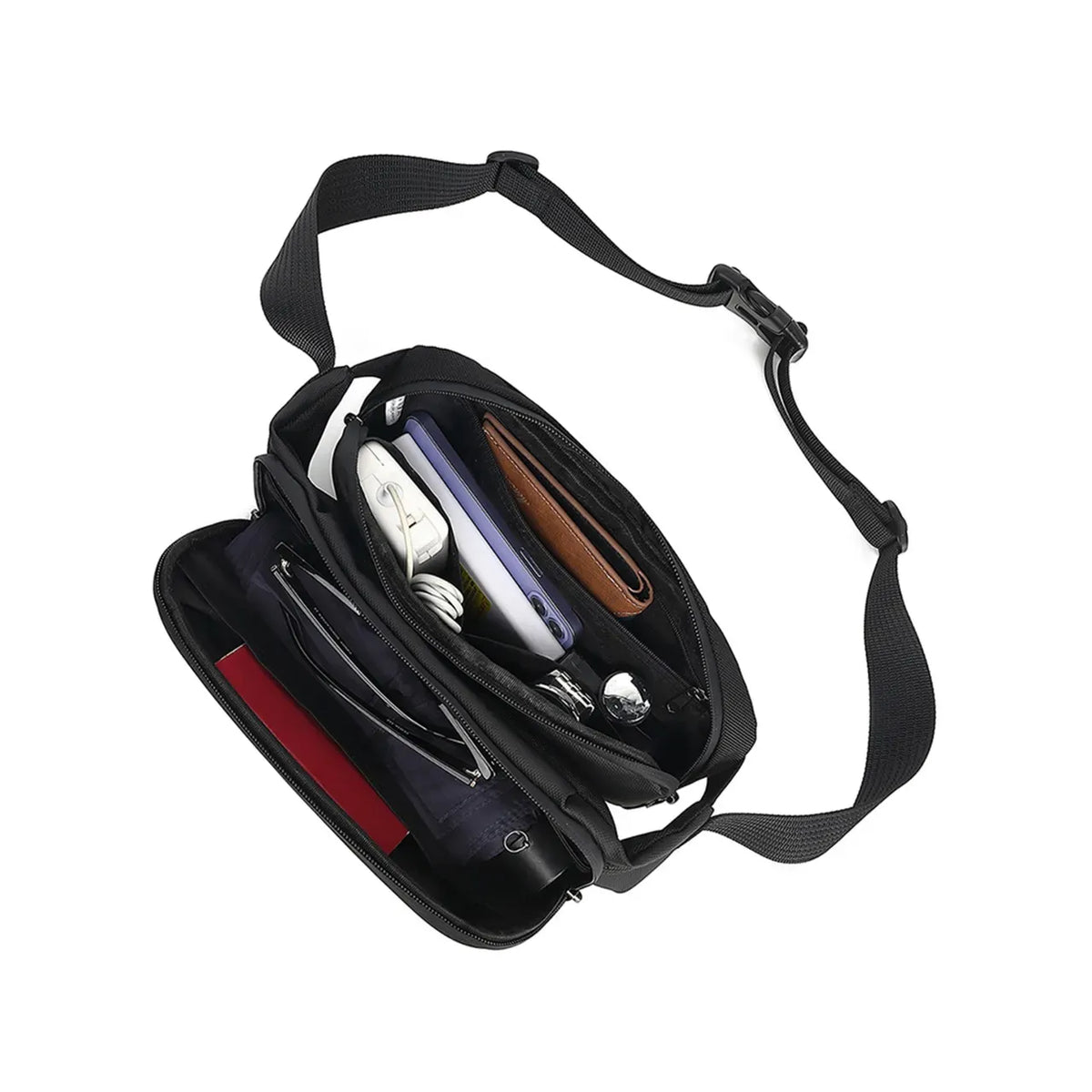 Green Lion Cleveland Travel Cross Body Bag Black – image 2