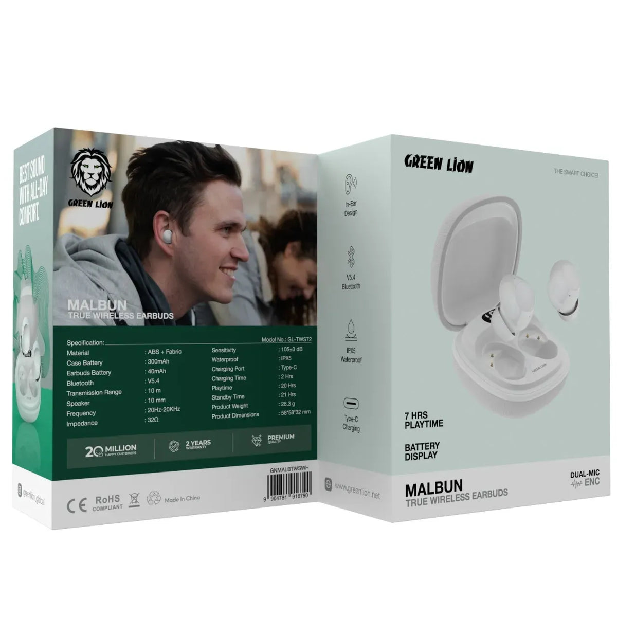 Green Lion Malbun True Wireless Earbuds - White – image 14