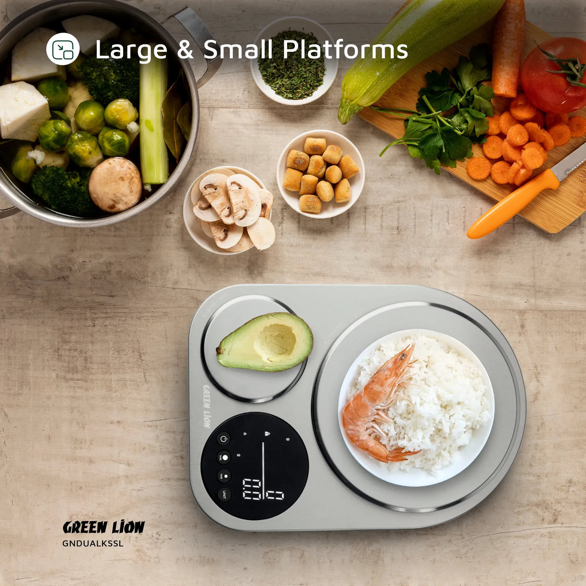 Green Lion Dual Kitchen Scale Silver – image 9