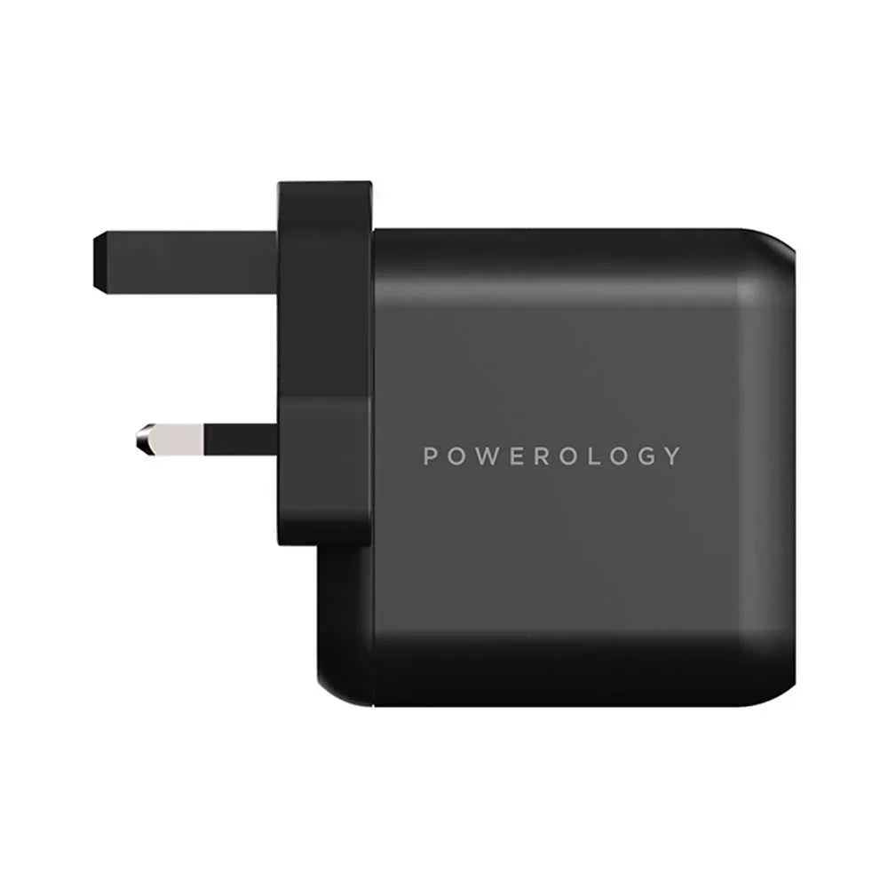 Powerology 3 Port 65w Gan Charger with PD Uk Black – image 6