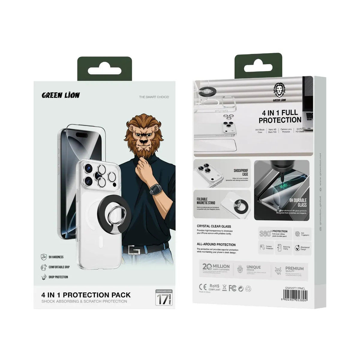 Green Lion 4 In 1 Protection Pack - Clear