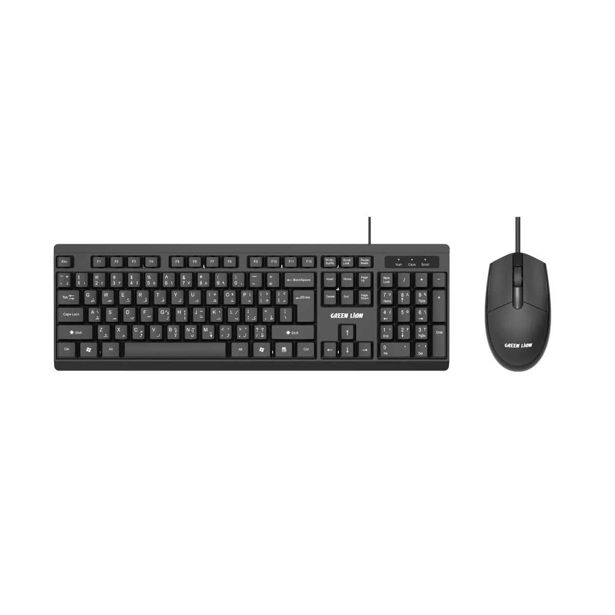 Green Lion Gkm 100 Wired Keyboard and Mouse Black – image 5