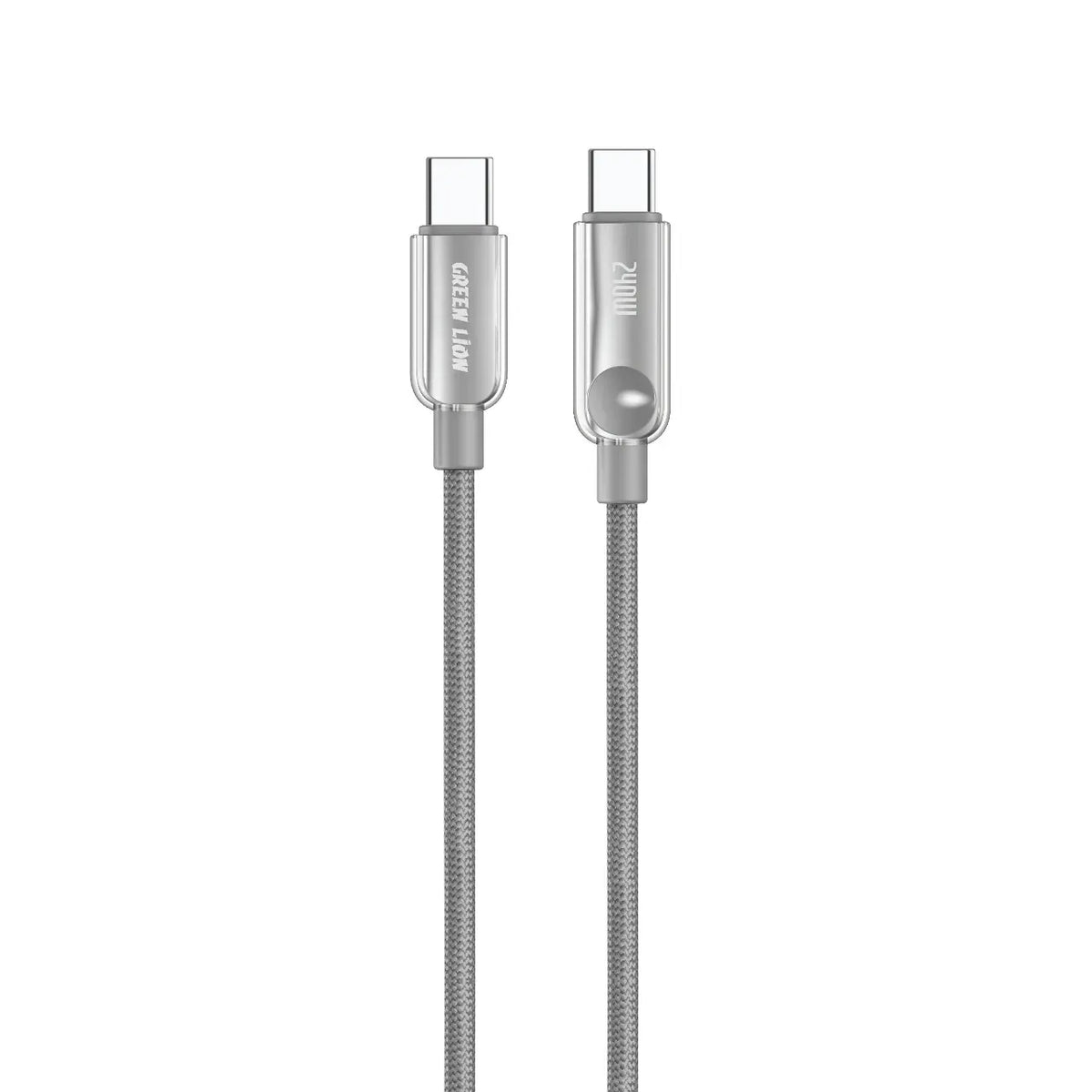 Green Lion 240 WUSB-Cto USB-CUltra-Fast Charging 1 m Braided Cable - Gray
