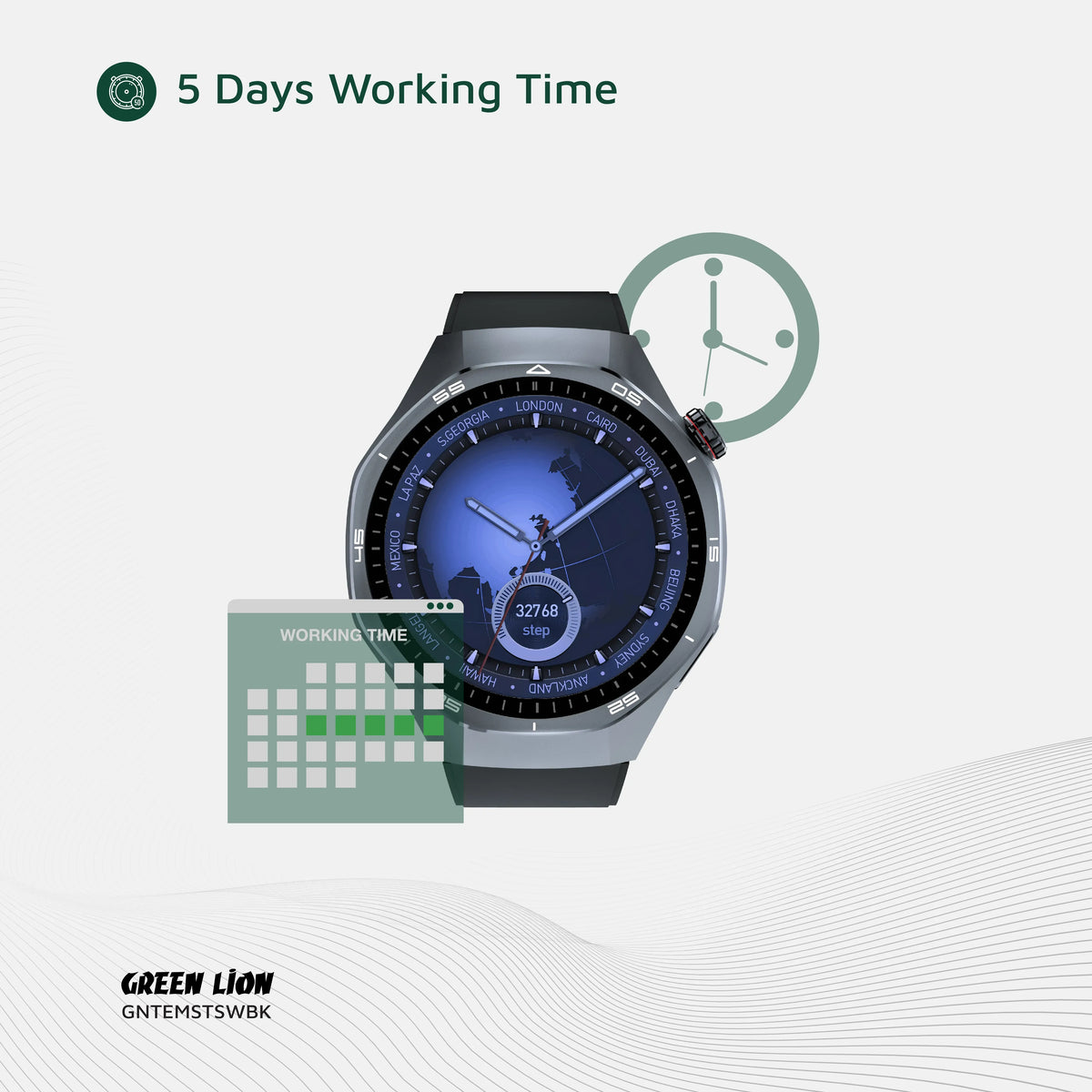 Green Lion Tech Master Smart Watch - Black – image 12