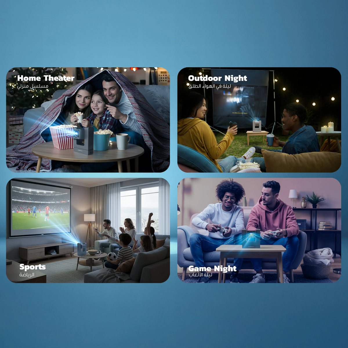 Powerology Visionarc Portable Smart Projector Gray – image 6