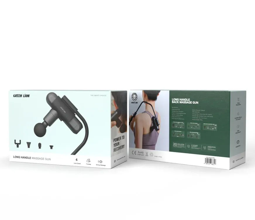 Green Lion Long Handle Back Massage Gun - Black – image 3